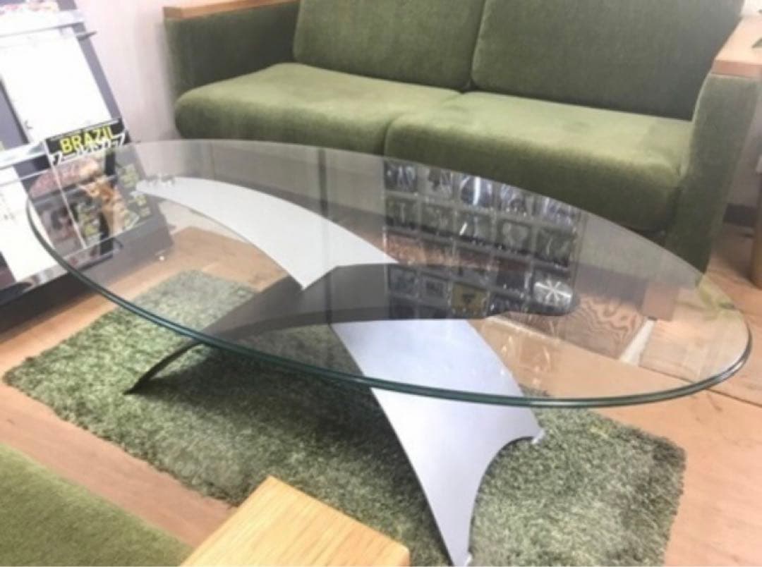 【ぴんぴん太郎】ガラステーブル　センターテーブル