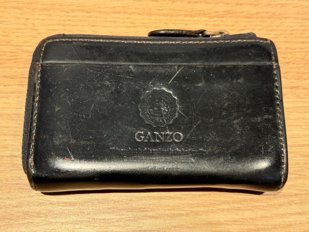 GANZO 艶あり ブラック　本革レザー ケース