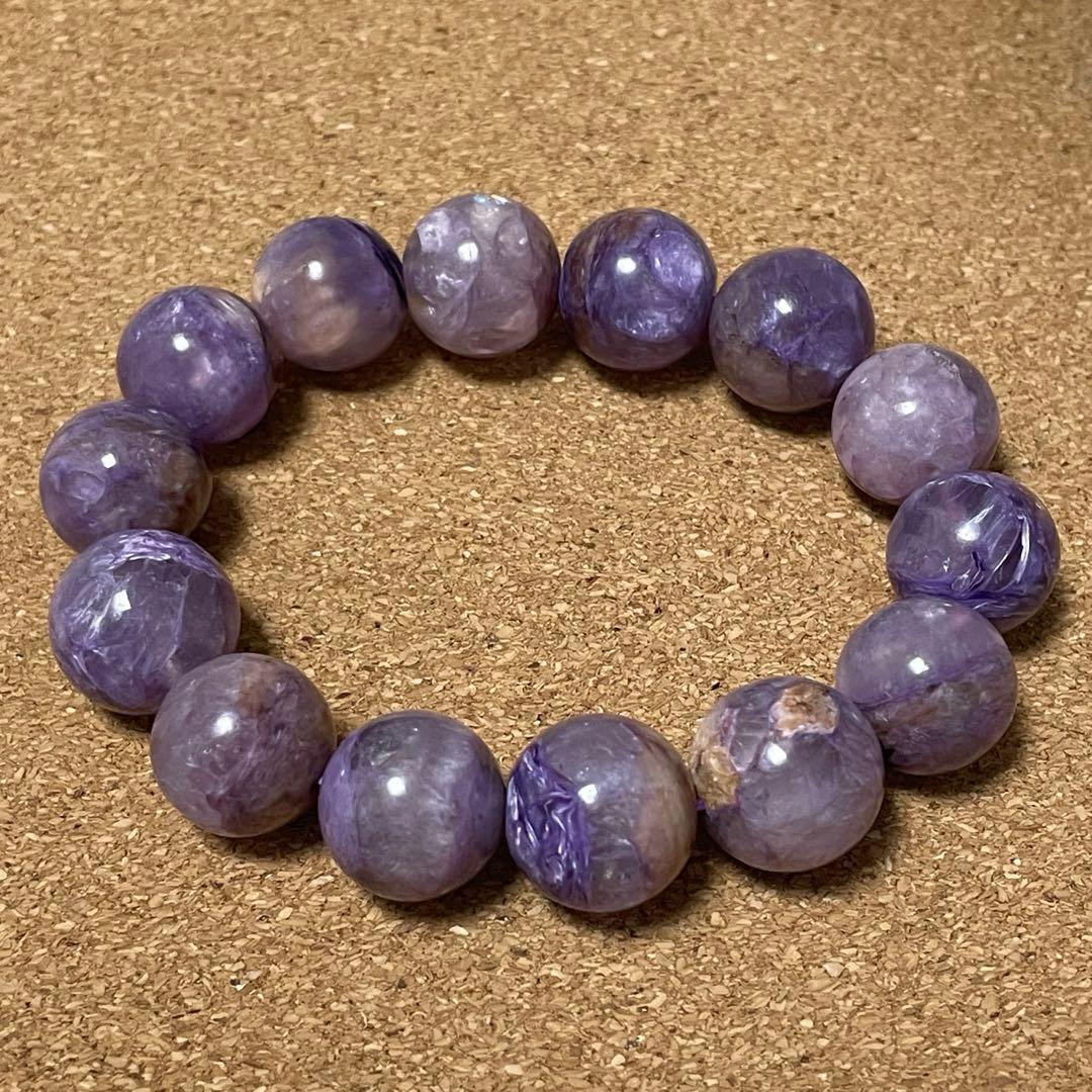 【大玉・虹入り有】エンジェルシリカ 約15〜15.9㎜ 内周約17㎝ 天然石