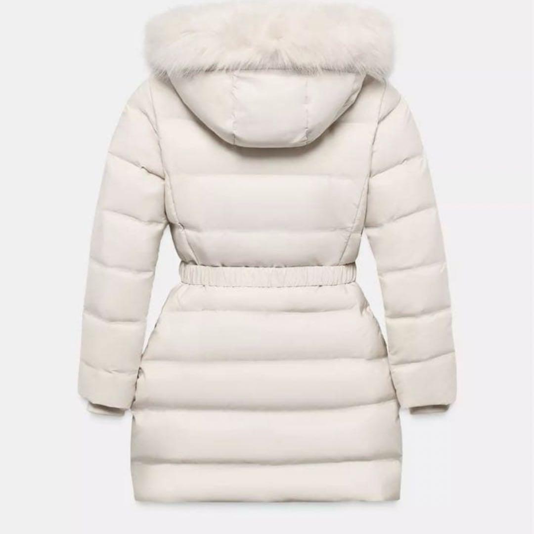 撥水加工入りウィンドブレーカーフード付きダウン ジャケット　ZARA 新品　L