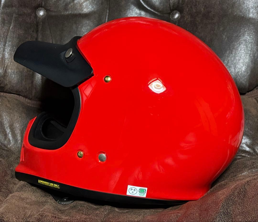 ヘルメット SHOEI EX-ZERO シャインレッド Mサイズ バイザー付き