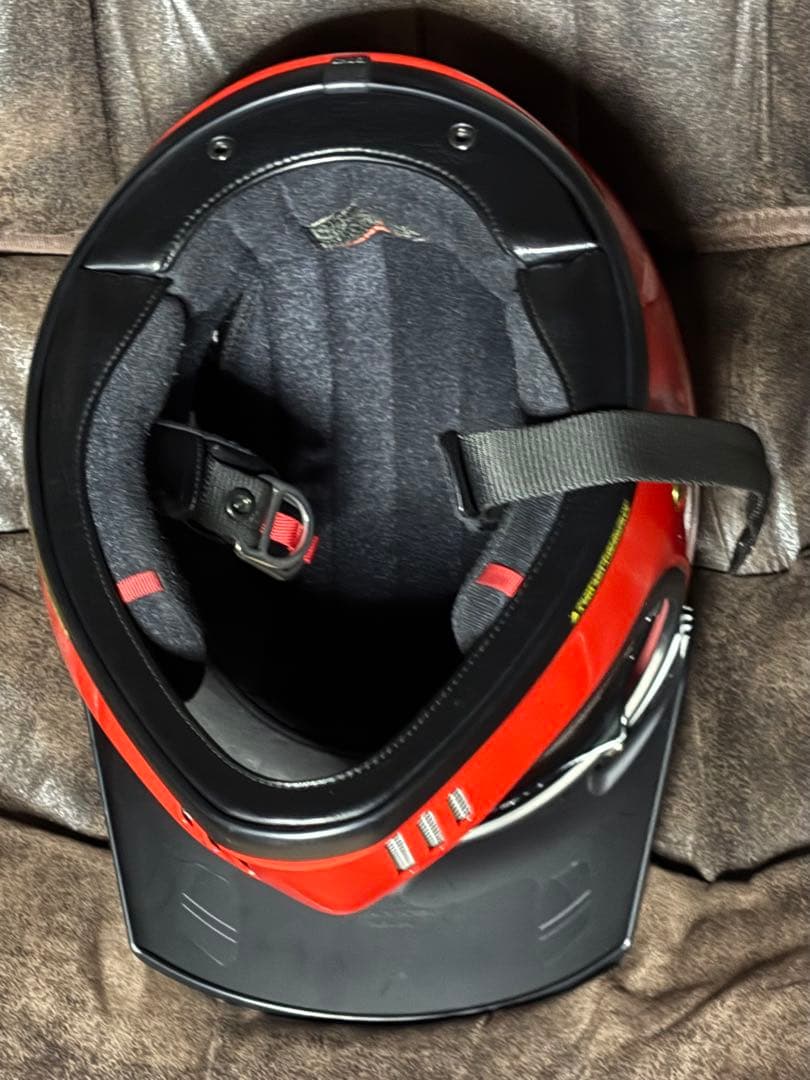 ヘルメット SHOEI EX-ZERO シャインレッド Mサイズ バイザー付き