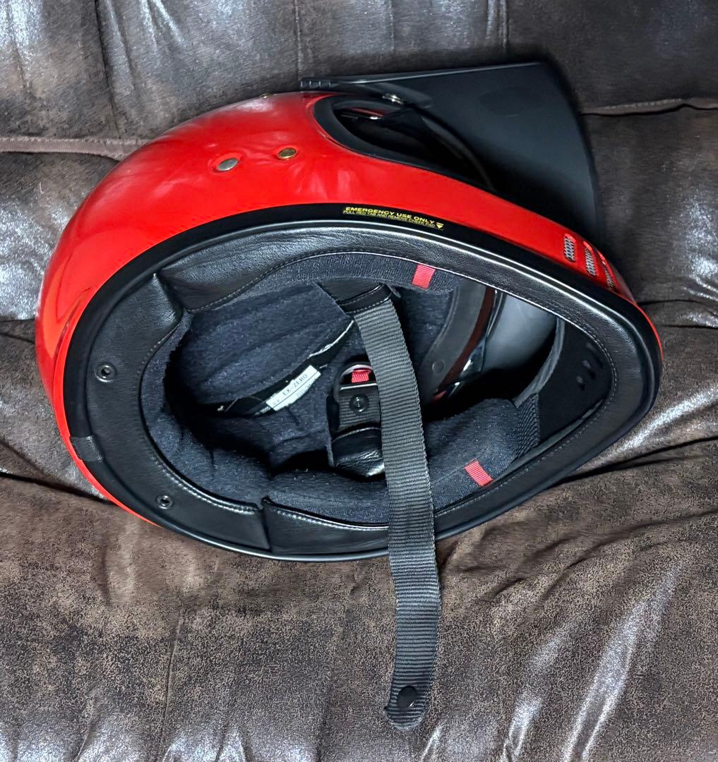 ヘルメット SHOEI EX-ZERO シャインレッド Mサイズ バイザー付き
