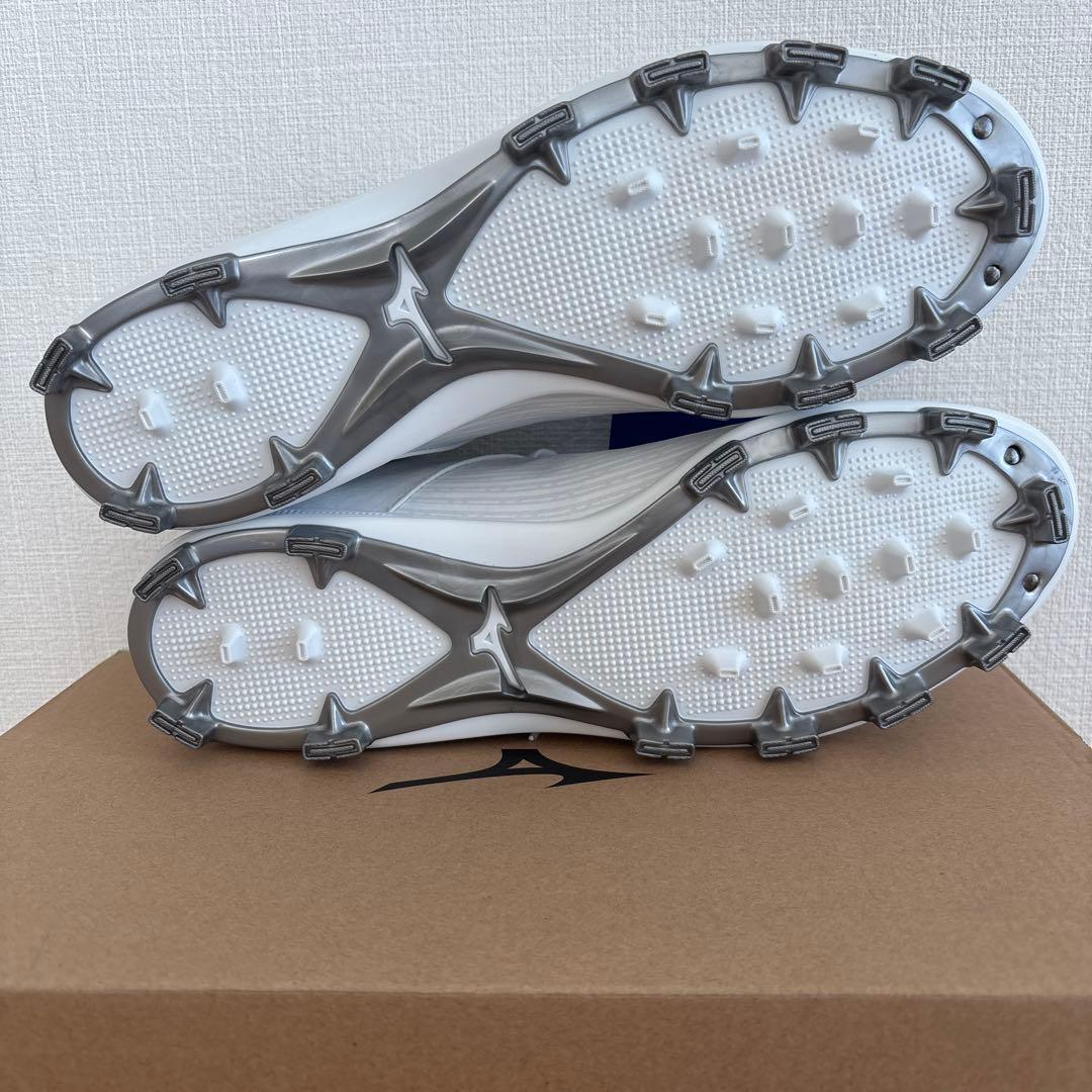 28.5cm　ミズノ　野球　スパイク ポイント　ライトレボゼロ2　ホワイト