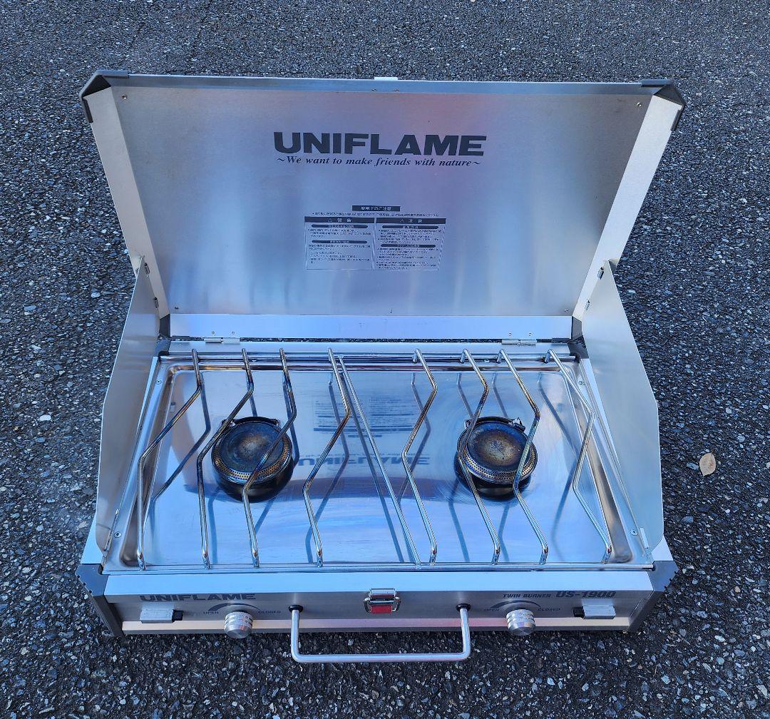 UNIFLAMEのツインバーナーUS-1900、キッチンスタンドⅡ セット