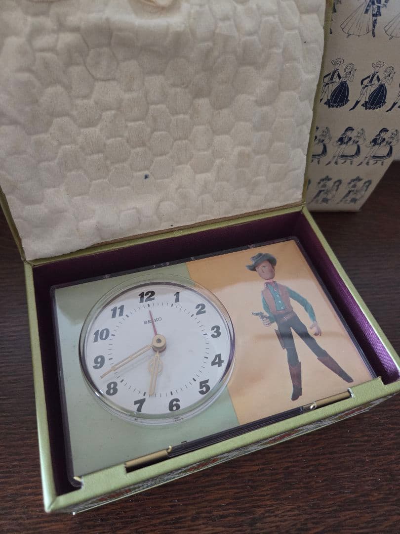 ヴィンテージ　SEIKO カウボーイキャラクター 置時計　レア　希少