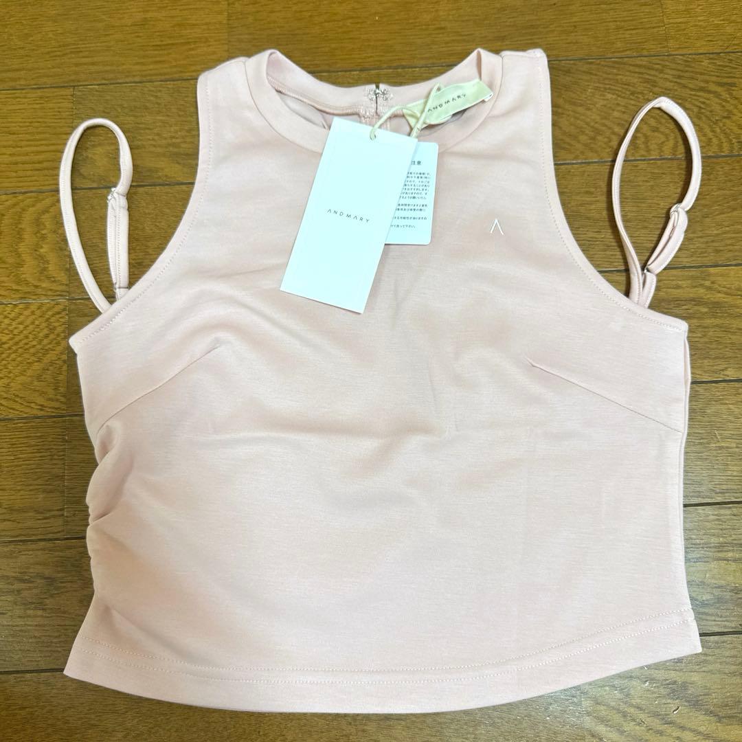ANDMARY Heart point tops pink アンドマリー