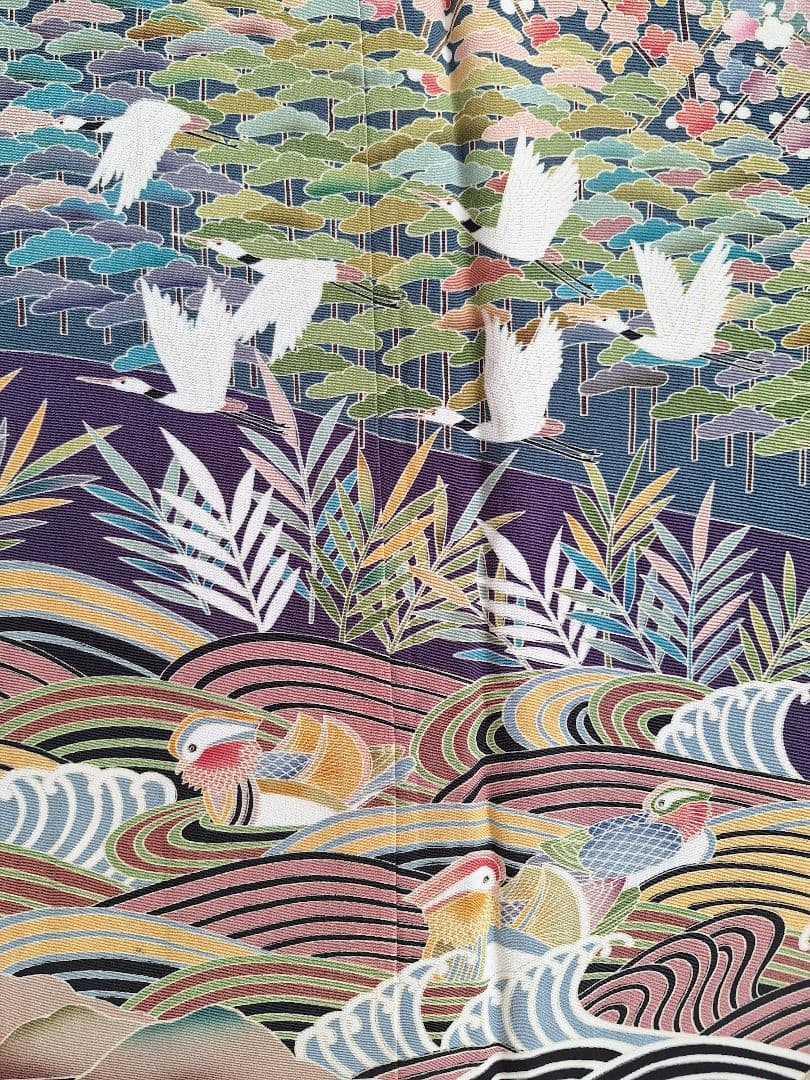 着物リメイクワンピース3689