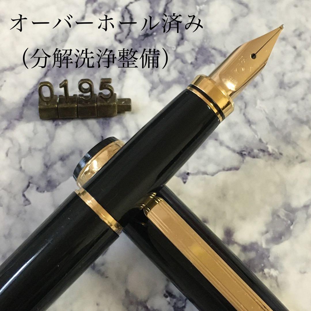 #0195 オーバーホール済み 金使用量最大級 PLATINUM 18k 万年筆