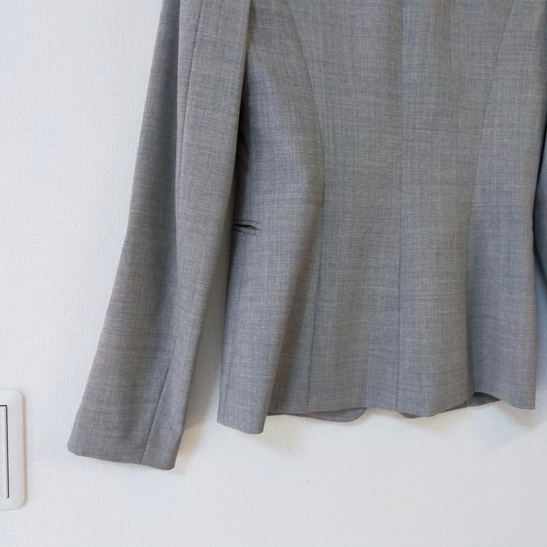 現行タグ　theory　ノーカラー　パンツスーツ　セットアップ