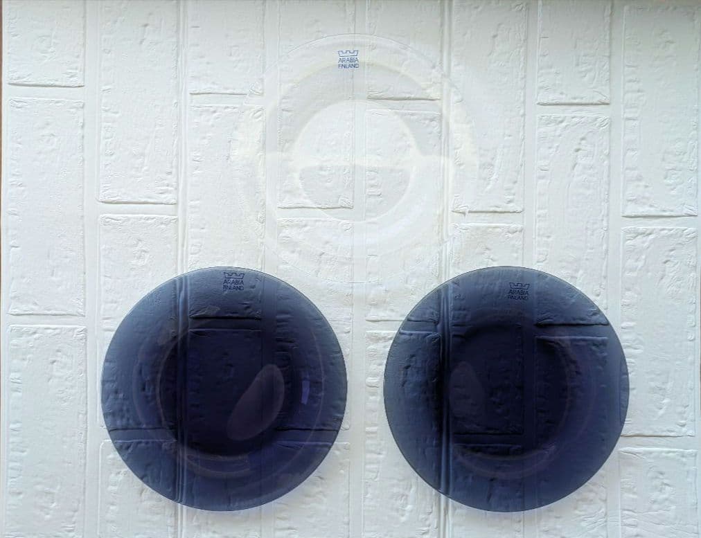 ARABIA　 oma 　オマ　プレート　ブルーベリーブルー　クリア　廃番