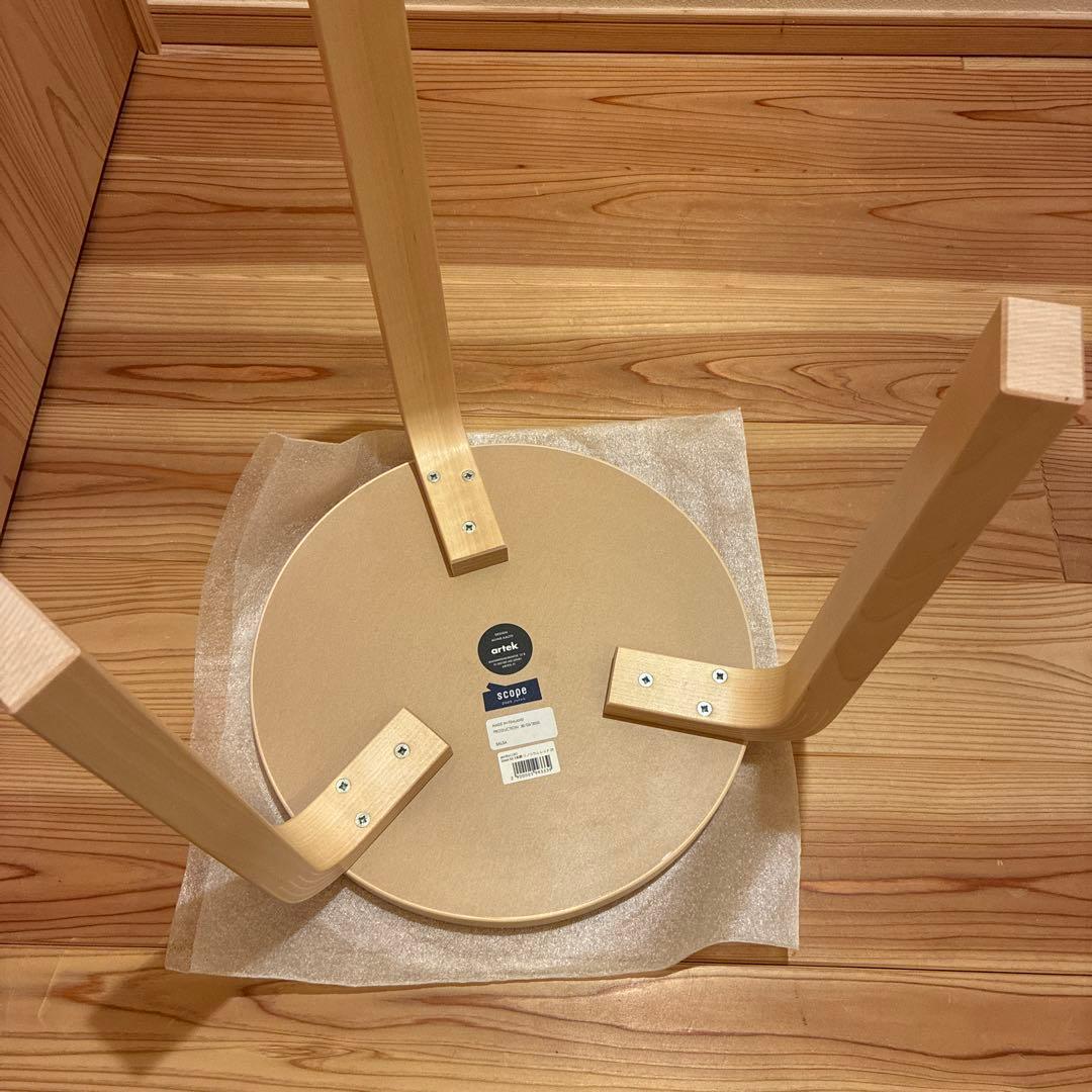 【廃盤新品】artek stool60 scope別注リノリウム　レッド　3本脚