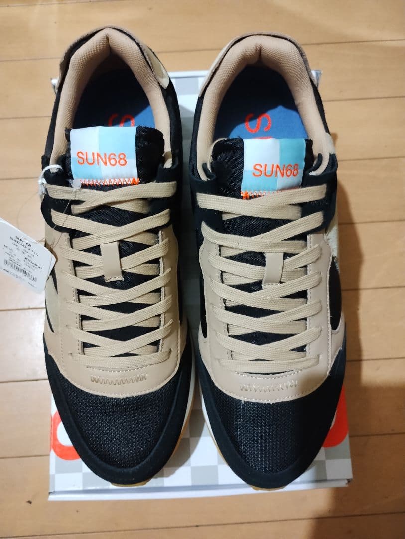 SUN68 スニーカー ベージュ/ブラック EU45 未使用