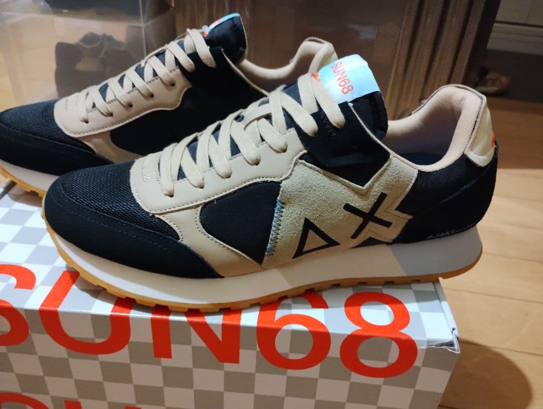 SUN68 スニーカー ベージュ/ブラック EU45 未使用