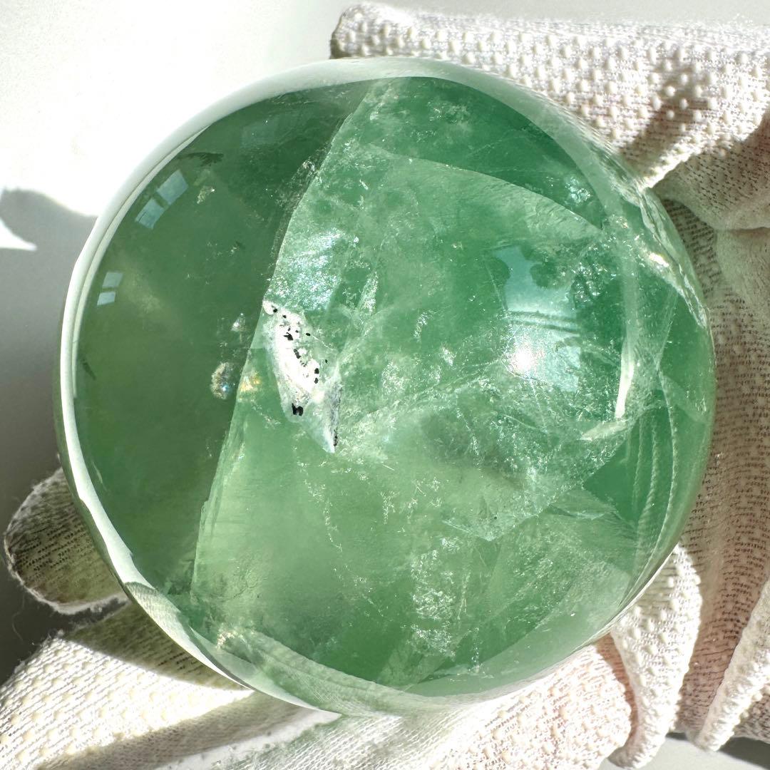 虹入り キャンディフローライト スフィア 73.6mm