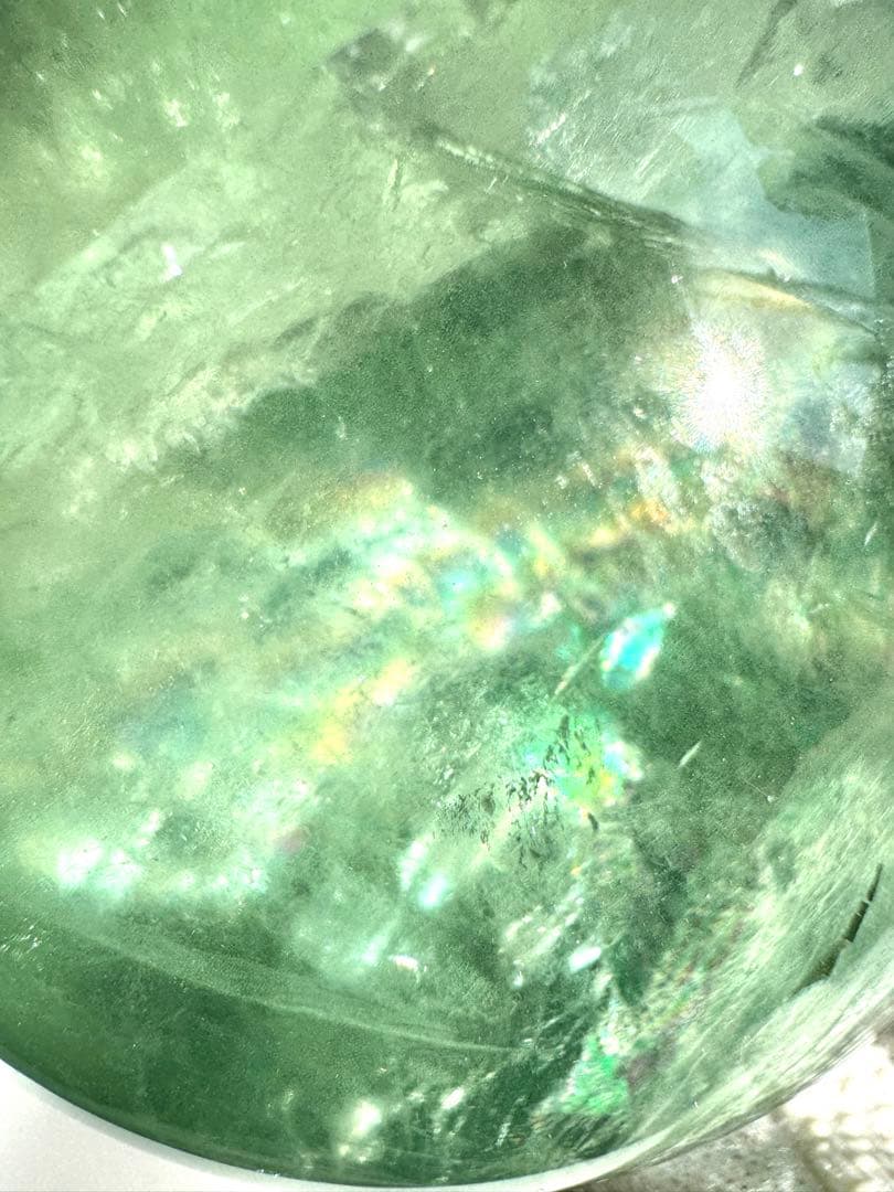 虹入り キャンディフローライト スフィア 73.6mm