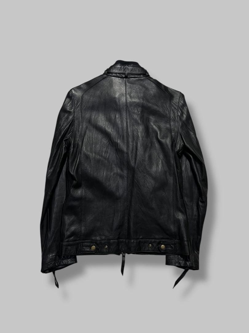 ジャケット・アウター 00s Gloster Black Leather Rider Jacket