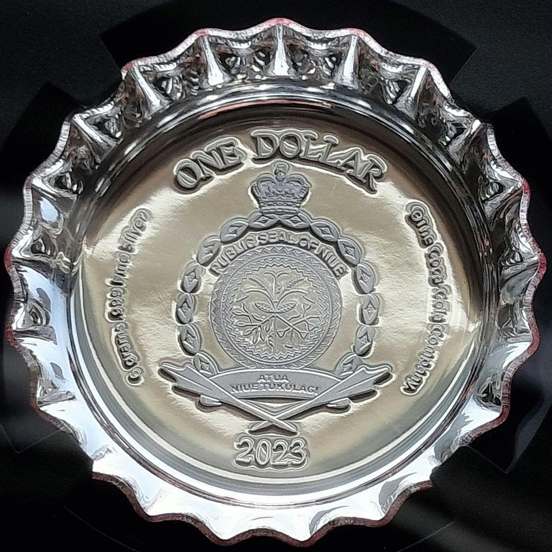 コカ・コーラボトルキャップ銀貨（NGC PF70UC最高鑑定）