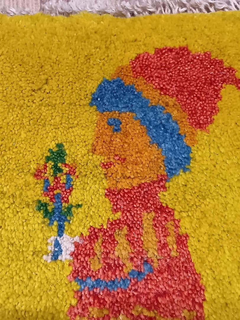 【ギャロさま専用】ペルシャ絨毯　ギャッベ　座布団　手織り　イラン(50)