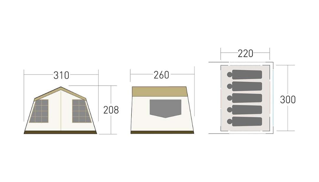 オガワ オーナーロッジ タイプ52R T/C 5人用 2253 新品未使用