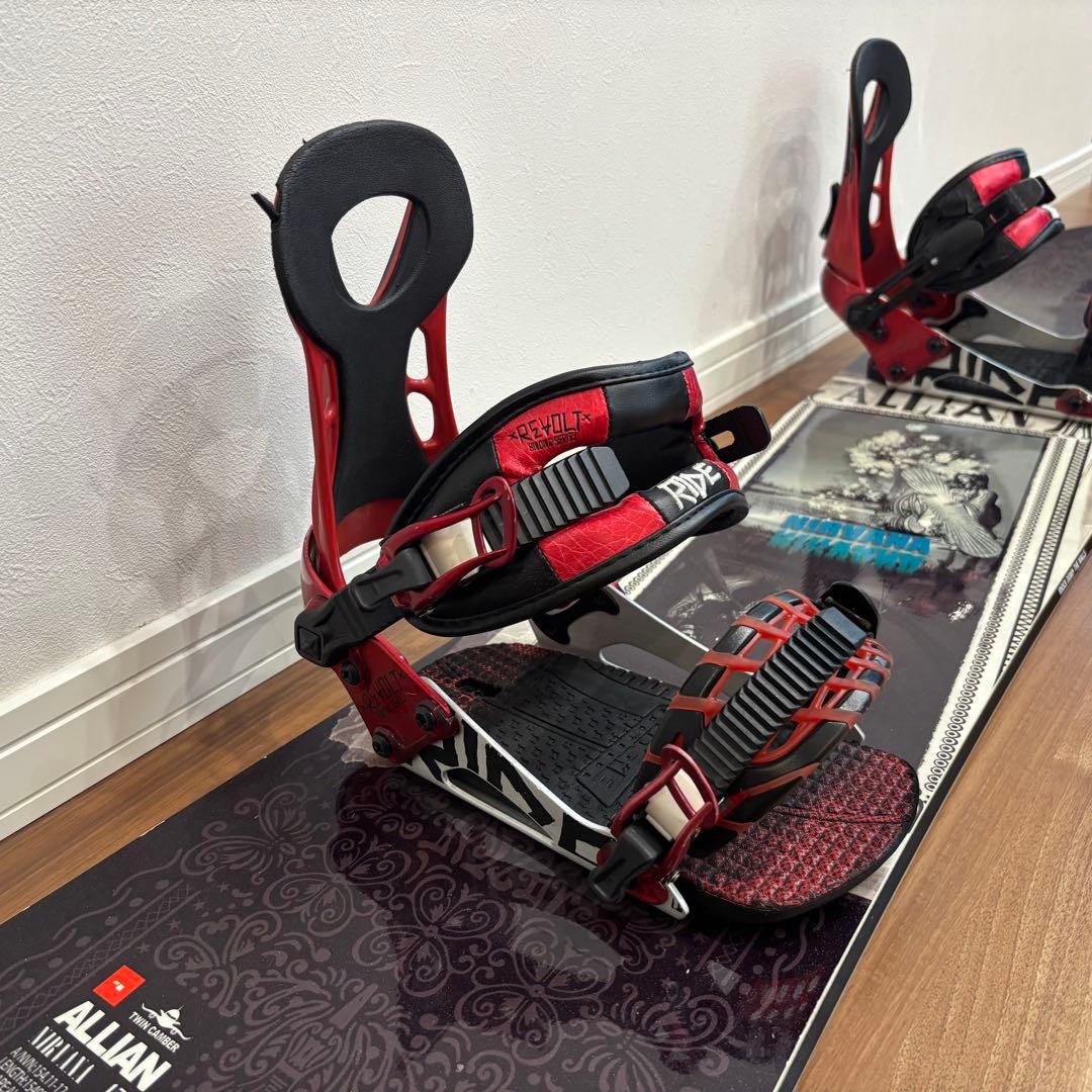 スノーボード（ALLIAN）154cm ビンディング（RIDE）付き セット