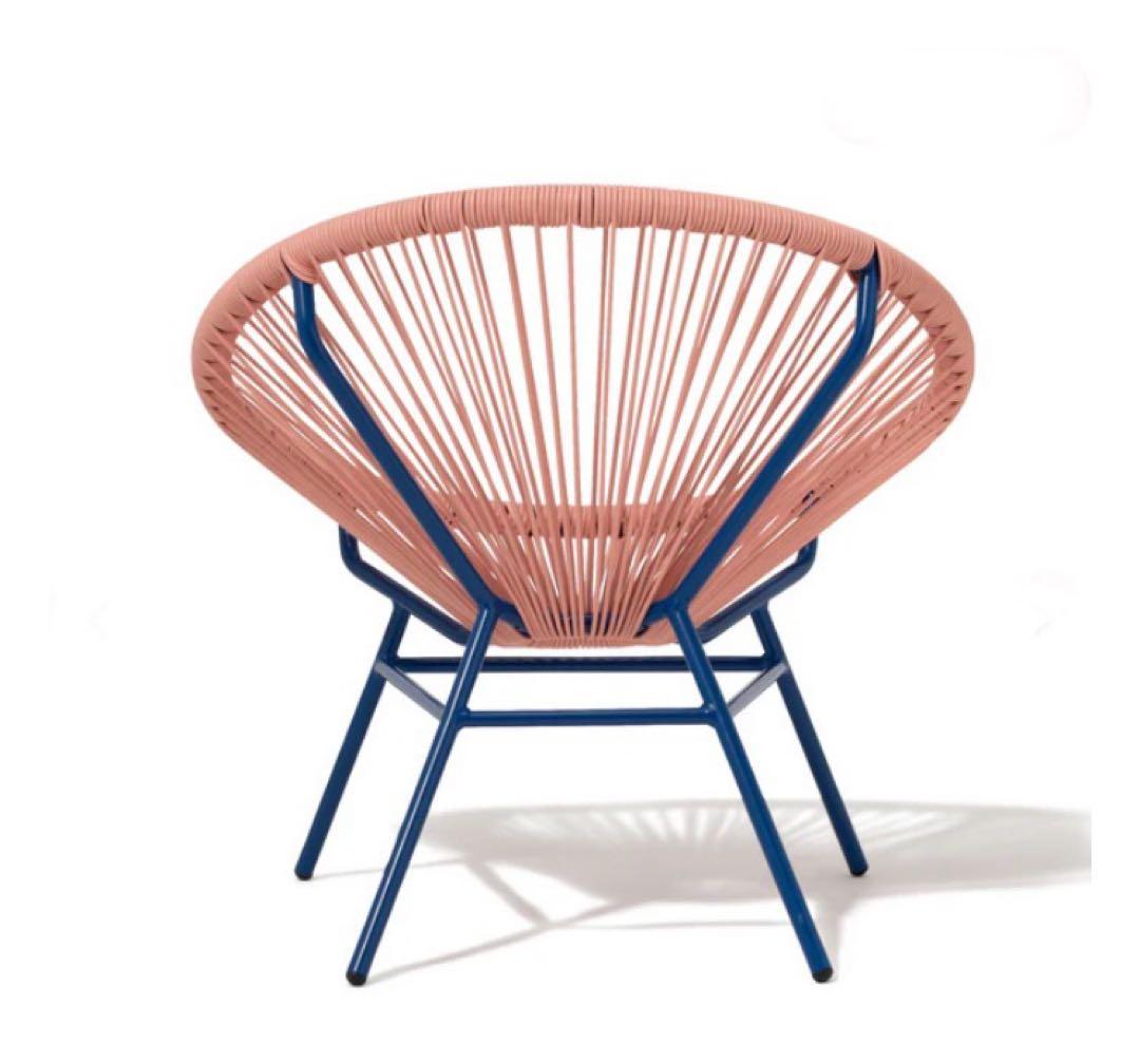 Francfrancロータスパーソナルチェア　ピンク×ブルー