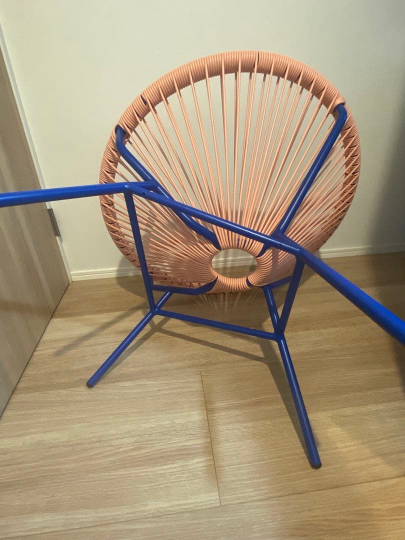 Francfrancロータスパーソナルチェア　ピンク×ブルー