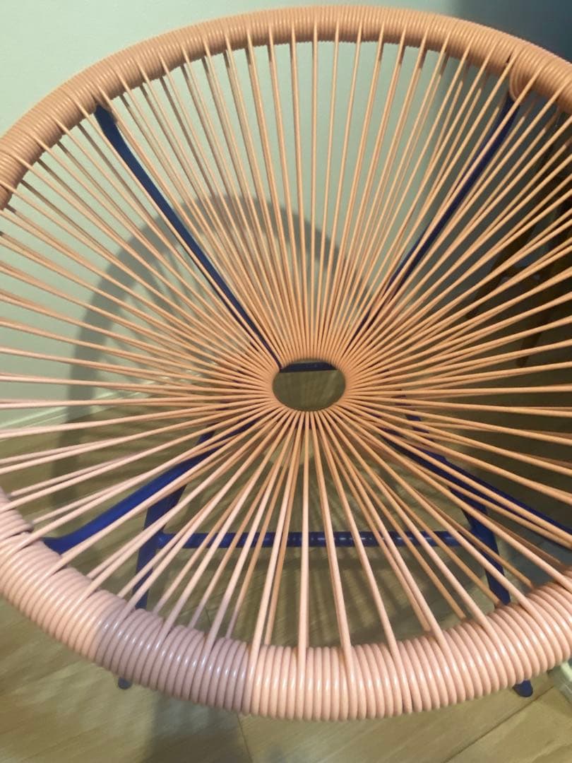 Francfrancロータスパーソナルチェア　ピンク×ブルー