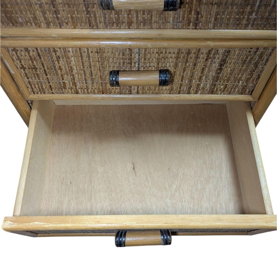 籐 ラタン 5段チェスト ヴィンテージ風