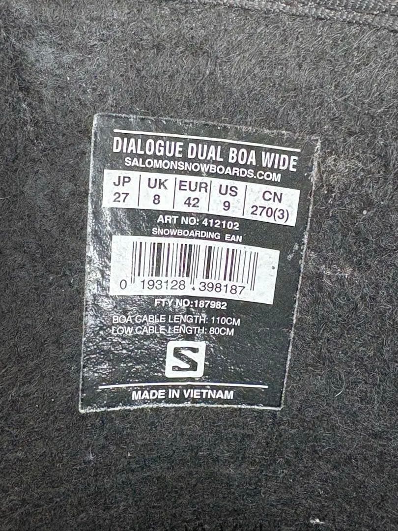 スノーボード Salomon Dialogue Wide BOA JP27cm