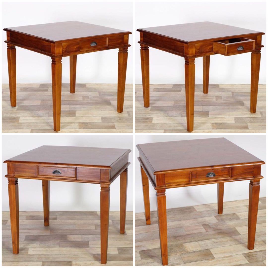 B 新品 アジアン ダイニングテーブル S カフェ カントリー アンティーク