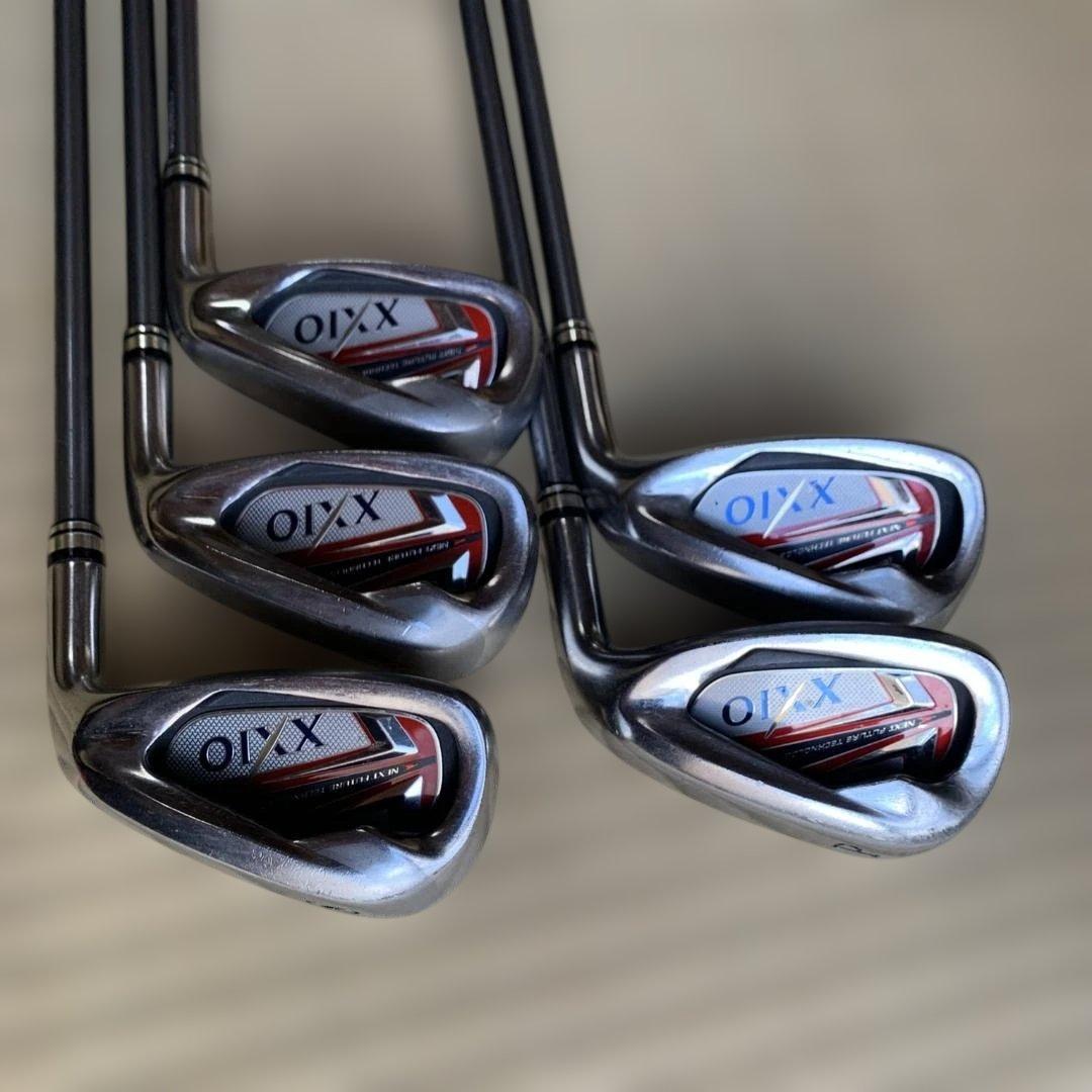 XXIO7 アイアンセット 5本(6〜PW) R 純正オプション赤バックフェース