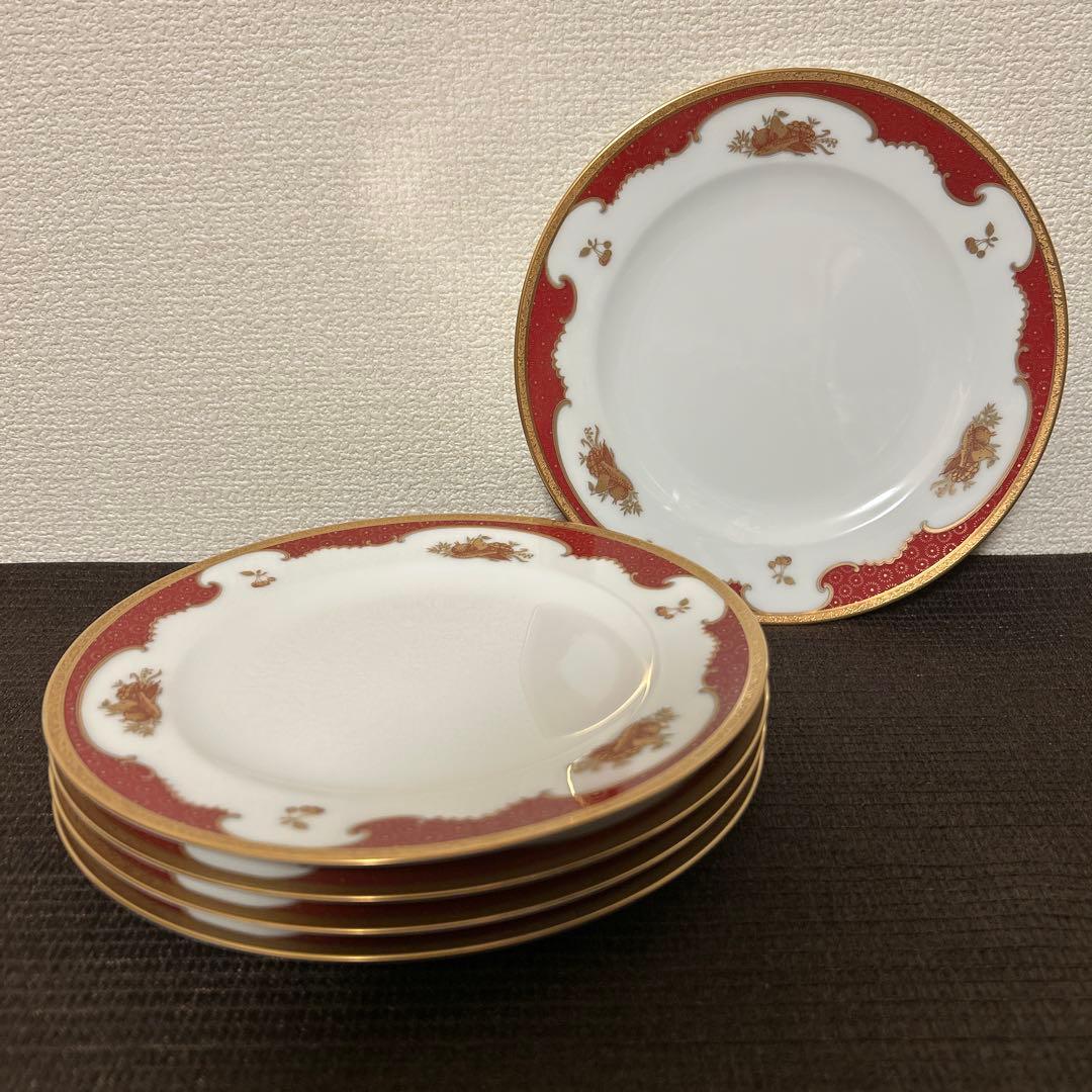 大倉陶園　リミテッドエディション　マロン　金彩金蝕　デザートプレート　20cm