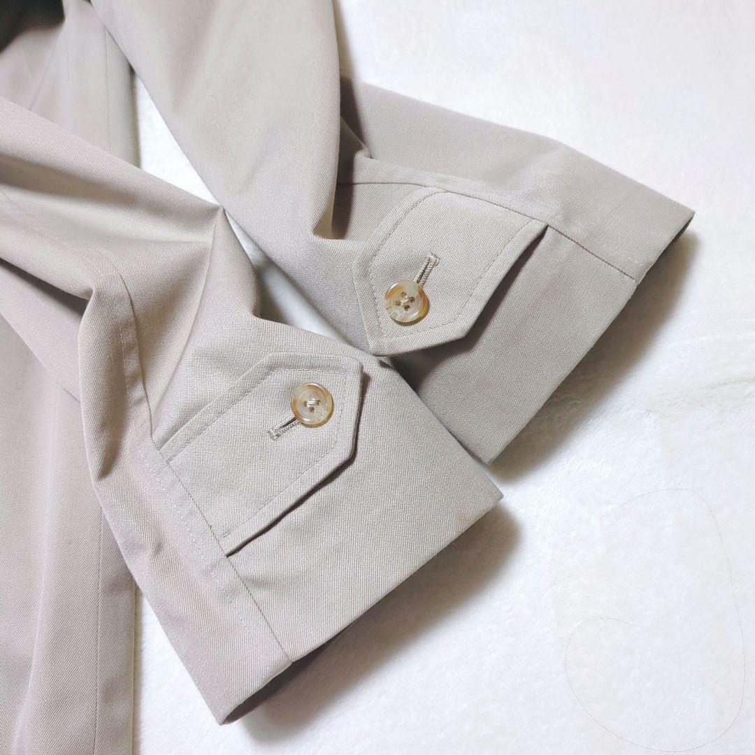 美品✨アクアスキュータム　ステンカラー　コート　ロング　チェック　ベージュ