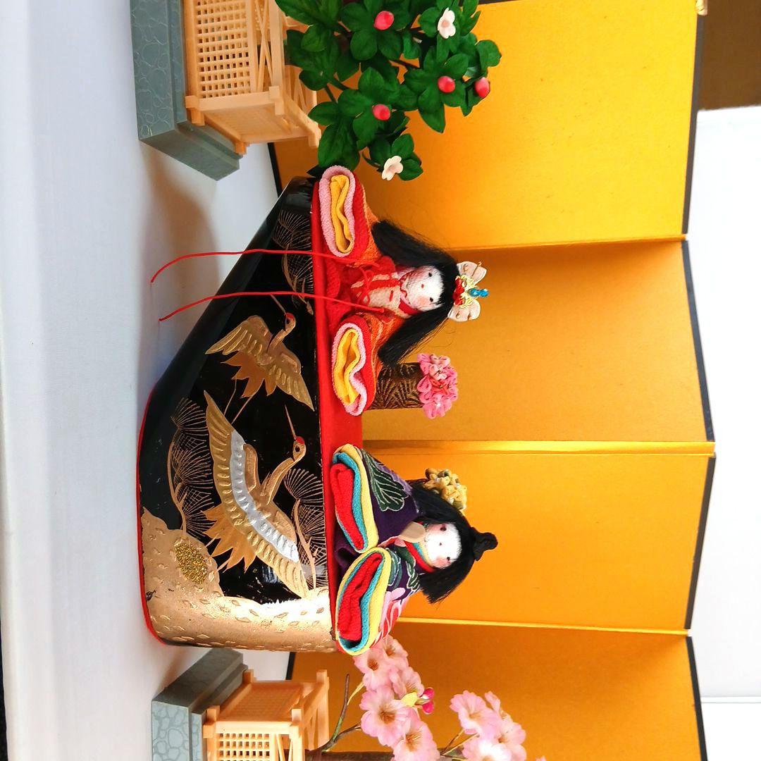 私の手作り/かっぽれお雛様セット/古布ちりめん