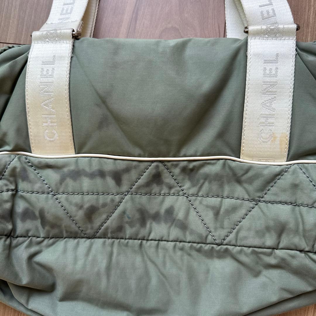 CHANEL シャネル　ボストンバッグ　カーキ