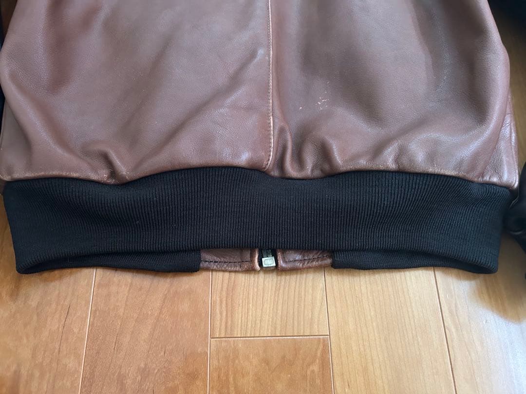 vanson TJ 42 ブラウン×ブラック レザージャケット チームジャケット