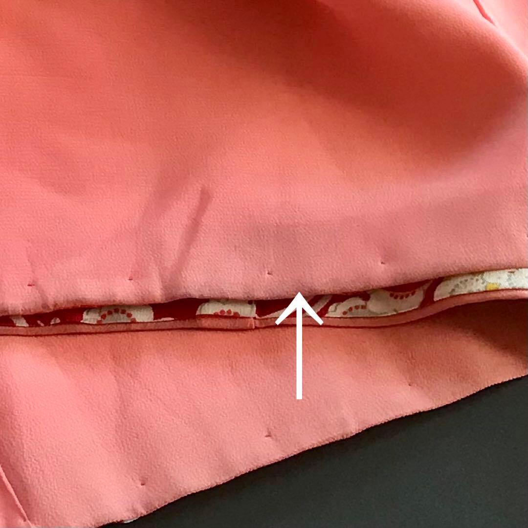 正絹 アンティークレトロ着物 女の子 七五三 ◇扇 花 古典柄