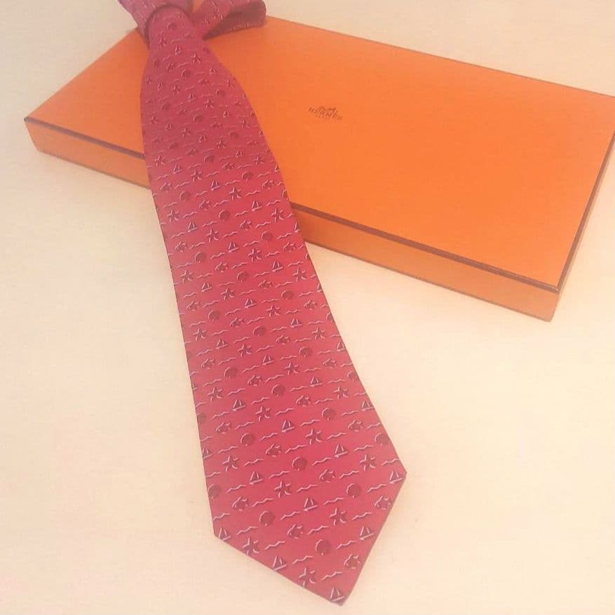 【美品】【未使用】HERMES　エルメス　ネクタイ