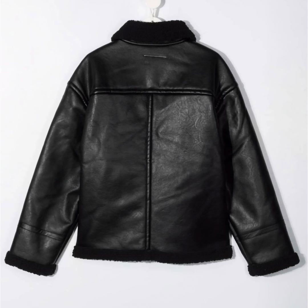 MM6 エコレザー&フェイクファー　ジャケット