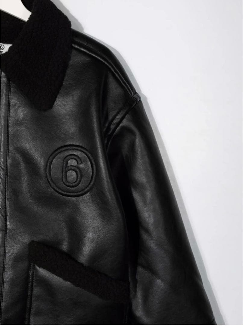 MM6 エコレザー&フェイクファー　ジャケット