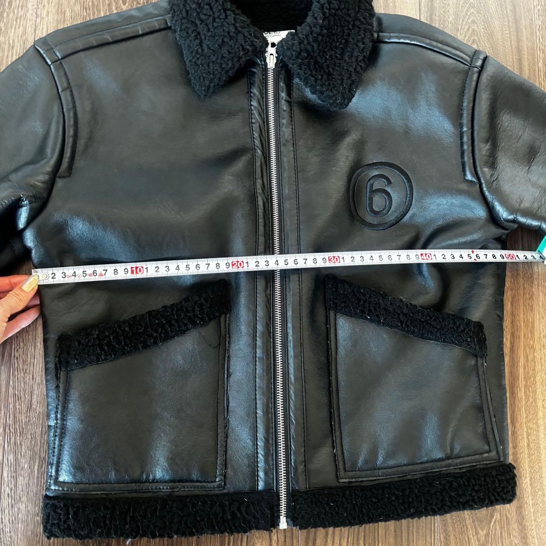 MM6 エコレザー&フェイクファー　ジャケット