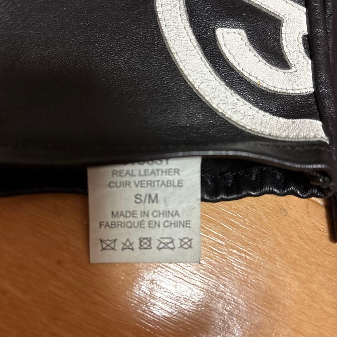 STUSSY レザー手袋 SMサイズ　ブラック