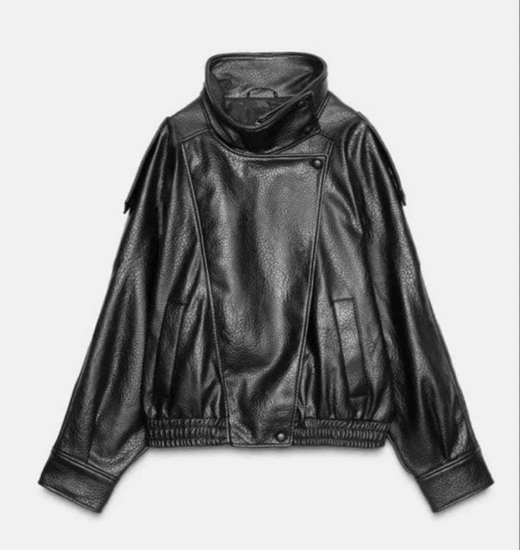 ZARA XS フェイクレザージャケット