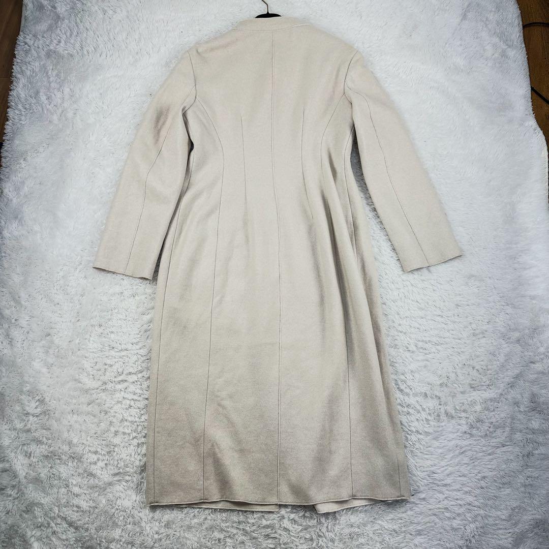 アニオナ　ダブルフェイスコート　ロングコート　カシミア100%　アイボリー　L