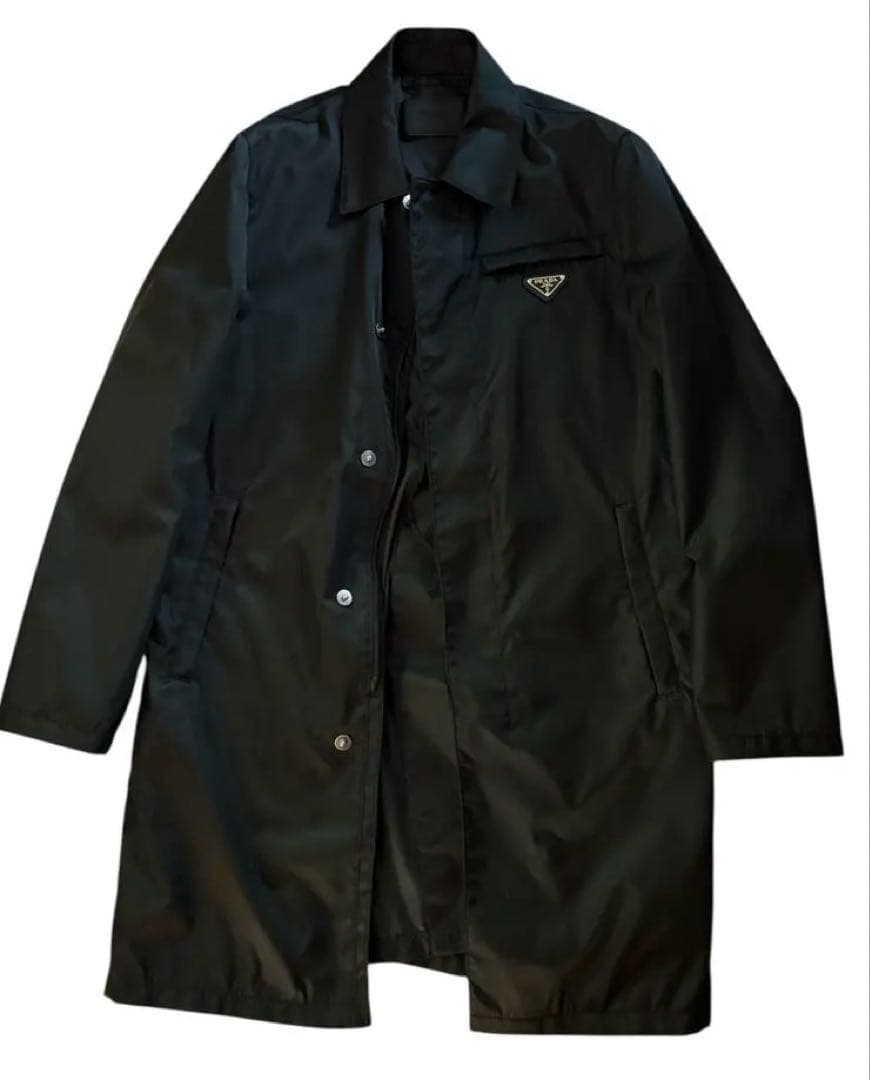 PRADA（プラダ）Re-Nylon ロングコートサイズ44／トライアングルロゴ