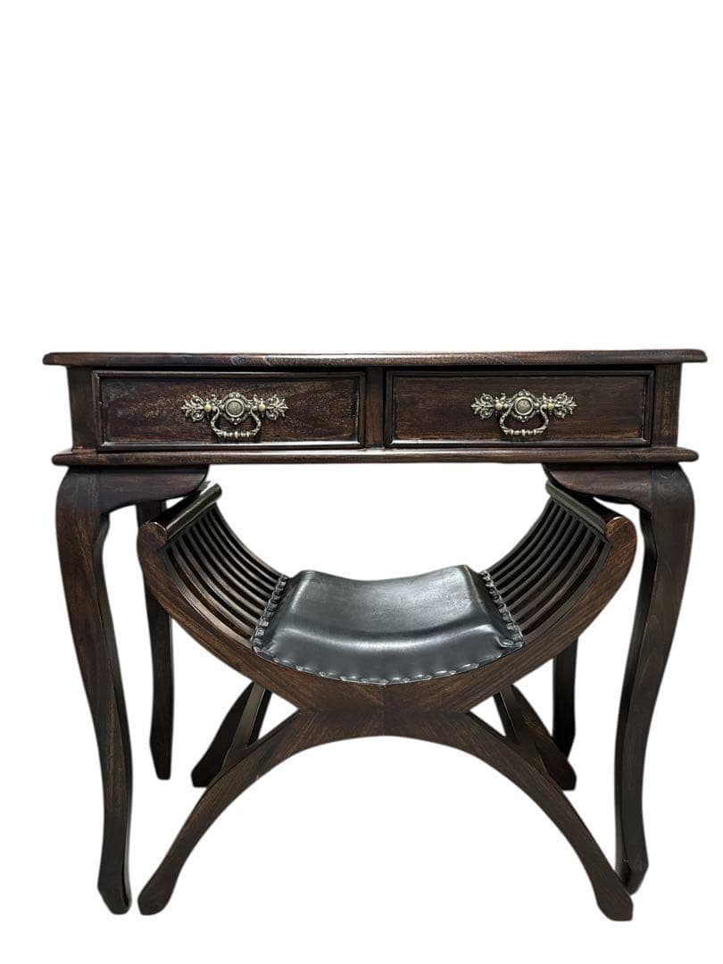 アジアン家具 木製 バリ コンソールテーブルとカルティーニチェア