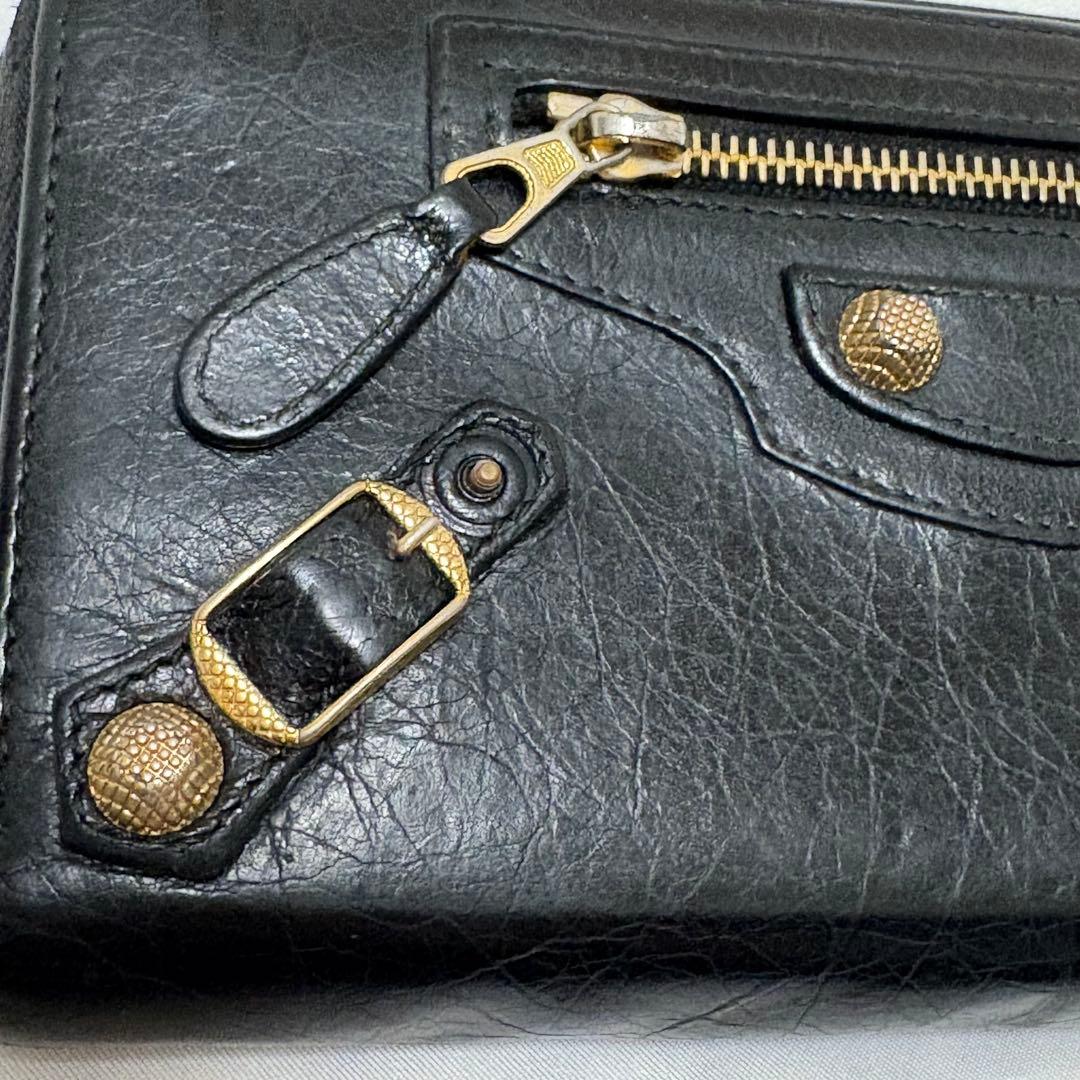 良品 バレンシアガ ジャイアント コンチネンタル 長財布 ラウンドジップ Y2K