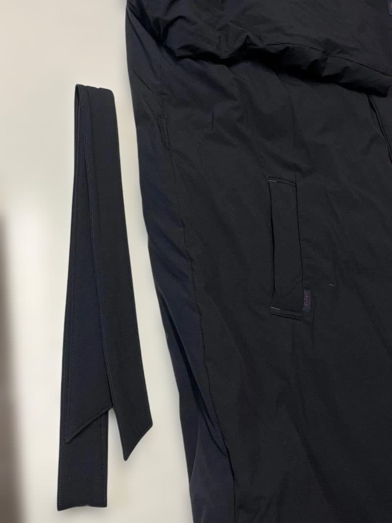 Papas ダウンコート　ステンカラーコート　ネイビー　トレンチコート