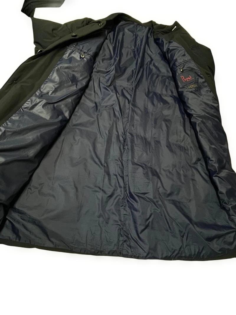 Papas ダウンコート　ステンカラーコート　ネイビー　トレンチコート